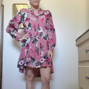 Pink hawaiian print dress like new!